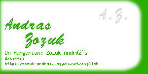 andras zozuk business card